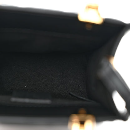 Fendi Vitello Plexiglass FF Embossed Mini Fendi Sunshine Shopper Tote Black 5 of 7