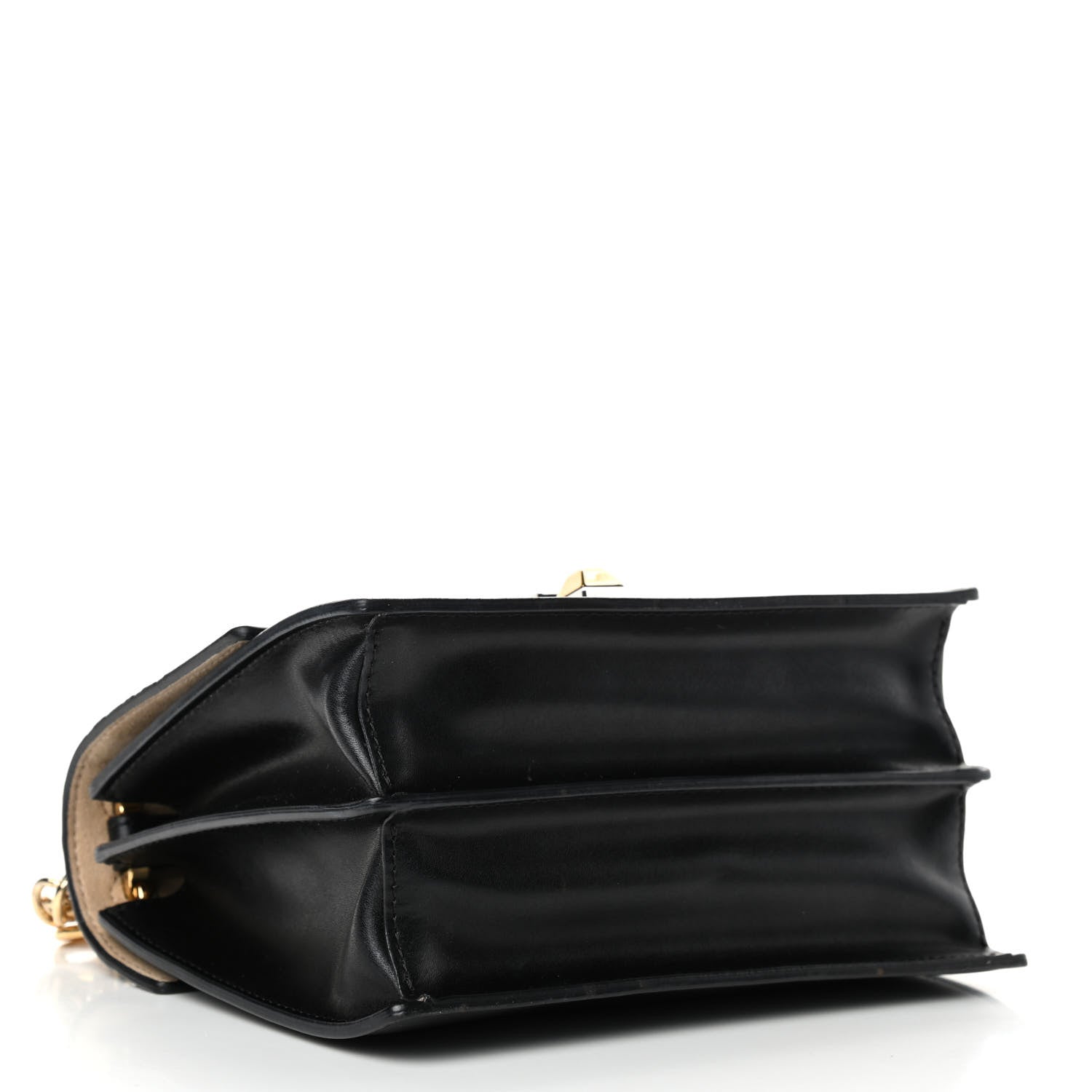 Fendi Vitello Liberty FF 1974 Embossed Small Kan I Shoulder Bag Black 3 of 4