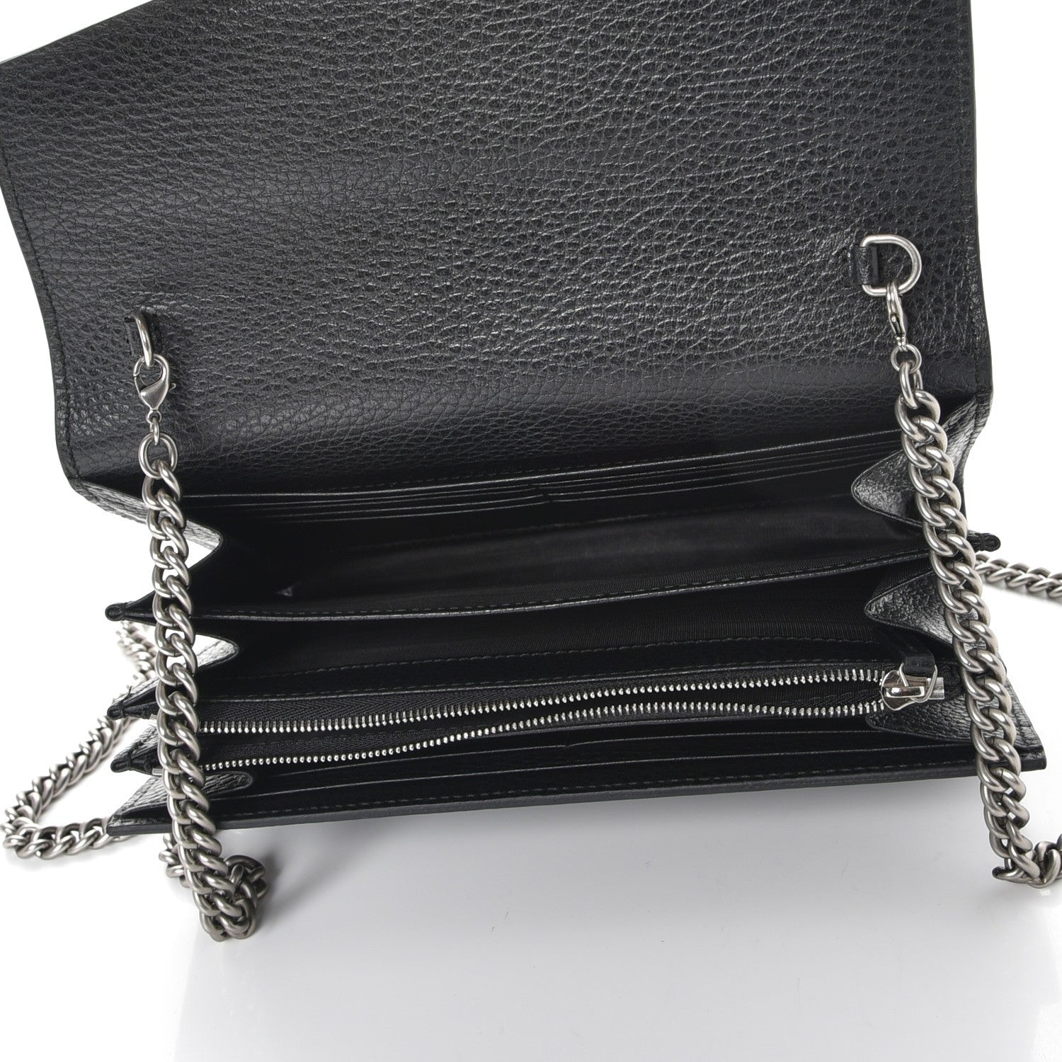 Gucci Calfskin Mini Dionysus Chain Wallet Black 5 of 8