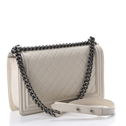 Chanel Caviar Quilted New Medium Boy Flap White 3 of 13