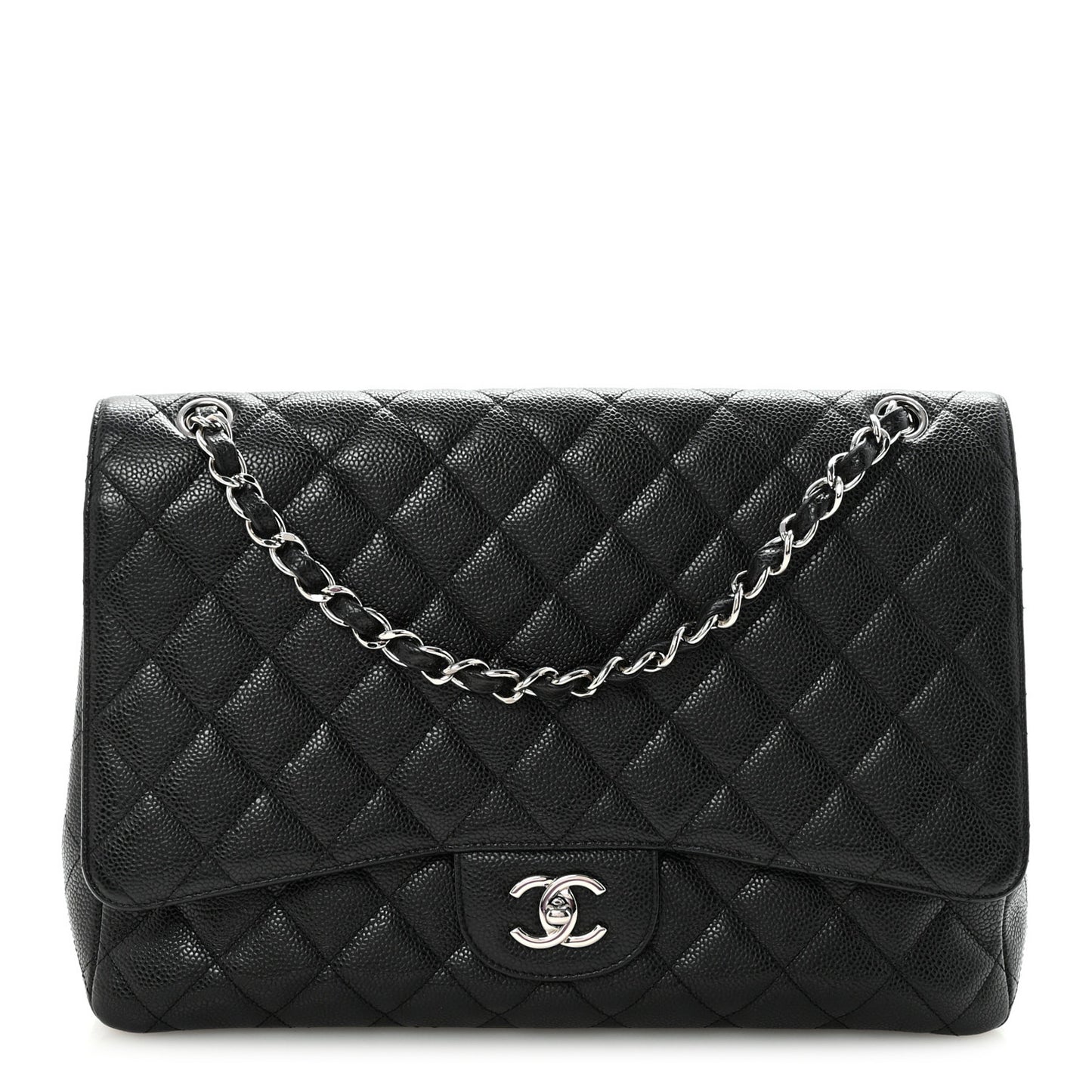 Caviar Maxi Single Flap Black
