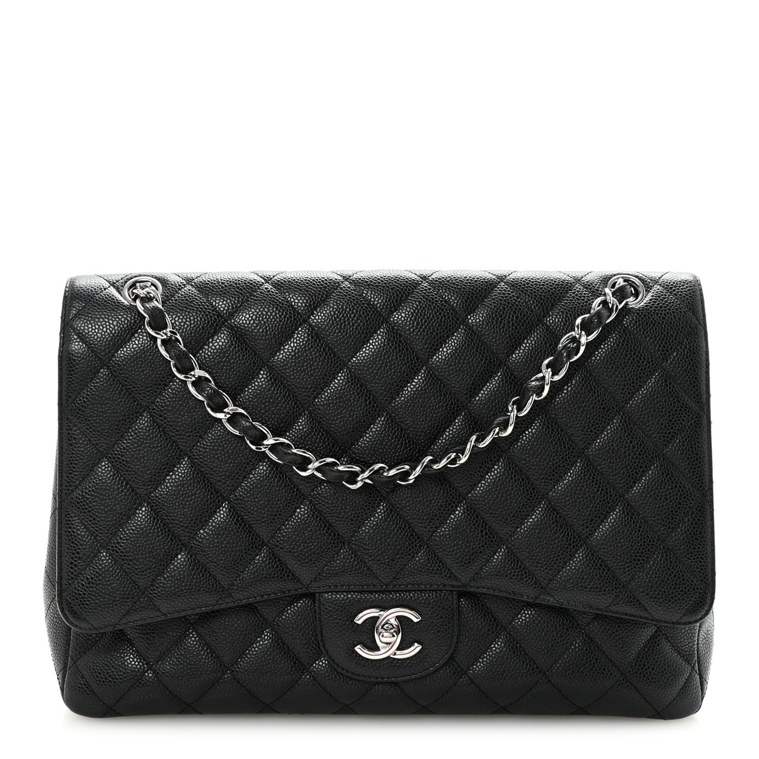 Chanel Caviar Maxi Single Flap Black 1 of 10
