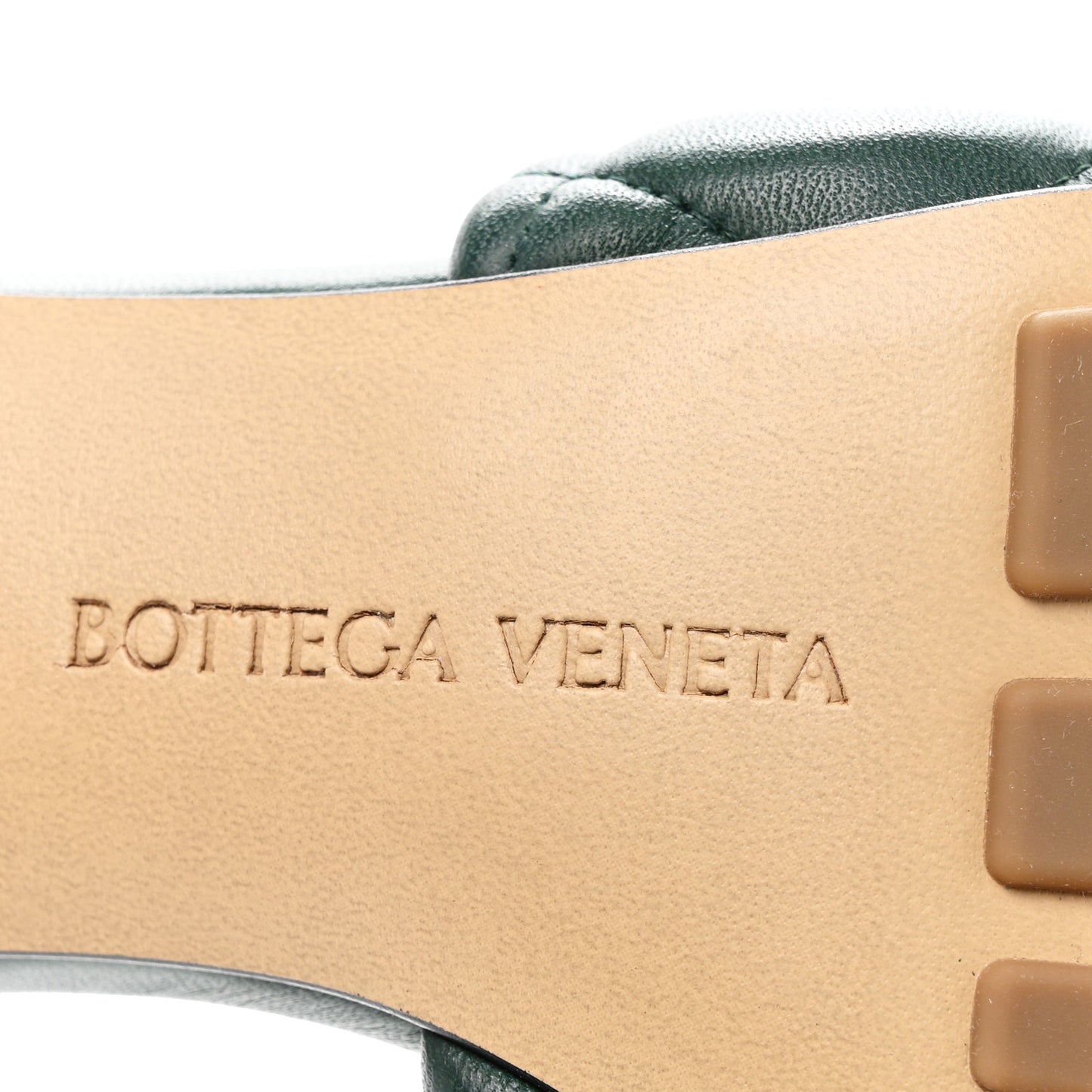 Nappa Matelasse Padded Mule Sandals 39 Pine Green