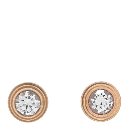 Cartier 18K Yellow Gold Diamond MM D'Amour Earrings 1 of 5