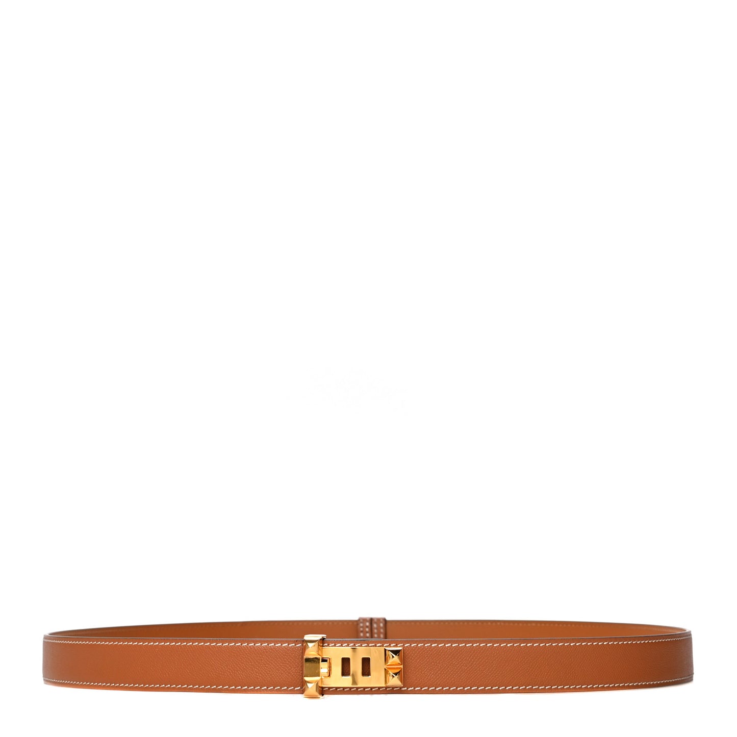 Madame Calfskin 24mm Collier De Chien Belt Gold