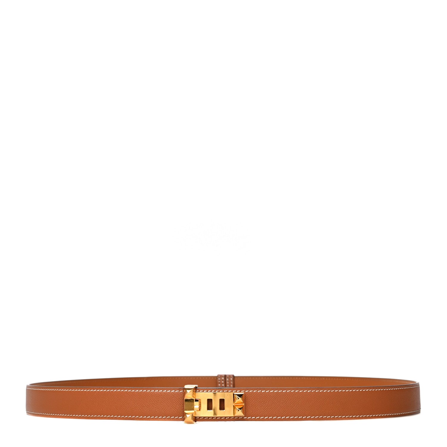 Hermes Madame Calfskin 24mm Collier De Chien Belt Gold 1 of 8