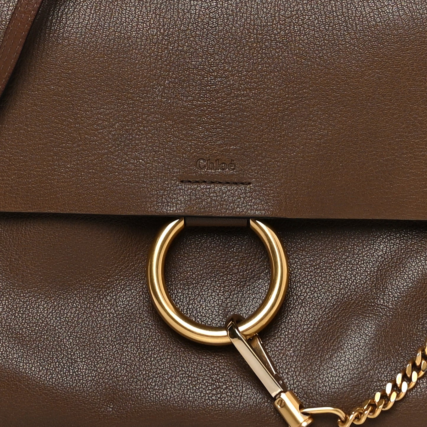 Goatskin Medium Faye Shoulder Bag Woody Khaki