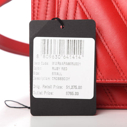 MCM Lambskin Quilted Small Patricia Crossbody Bag Ruby Red 12 of 12