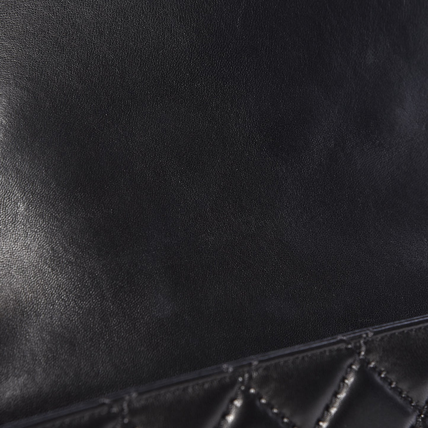 Lambskin Quilted Jumbo Easy Carry Flap Black