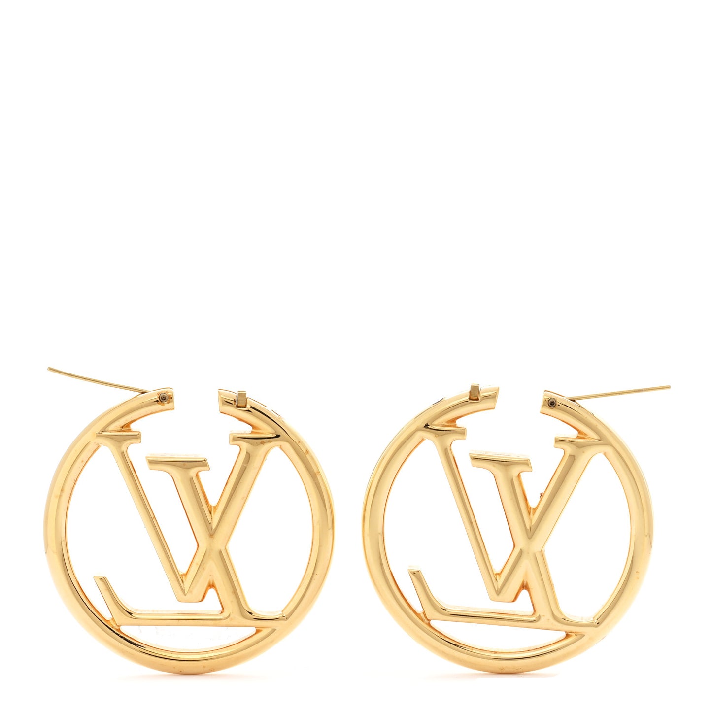 Metal Louise Hoop Earrings Gold