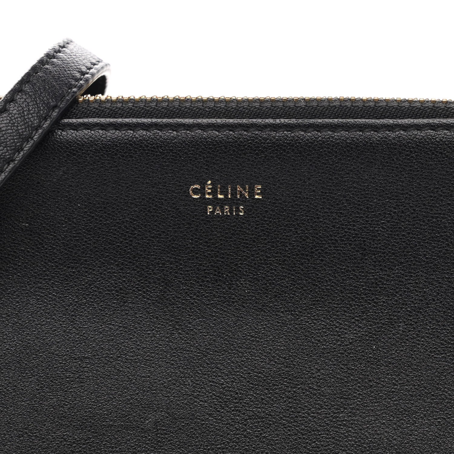 Celine Lambskin Small Trio Crossbody Bag Black 10 of 12