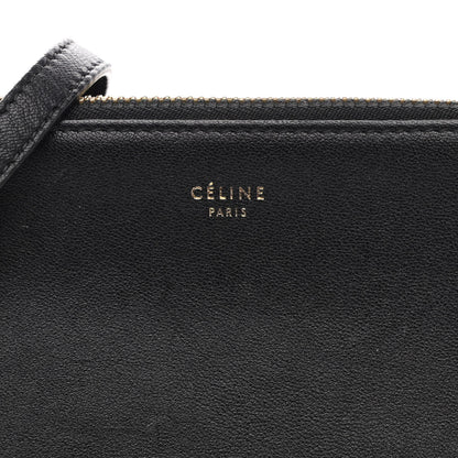 Celine Lambskin Small Trio Crossbody Bag Black 10 of 12