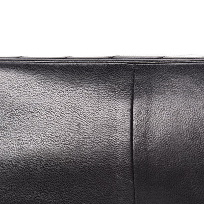 Chanel Lambskin Diagonal Quilted Kisslock Bag Black 12 of 15