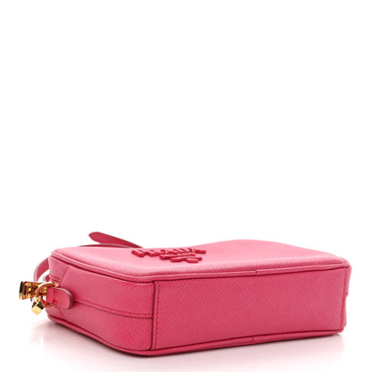 Prada Saffiano Lux Small Camera Crossbody Bag Magenta 4 of 9