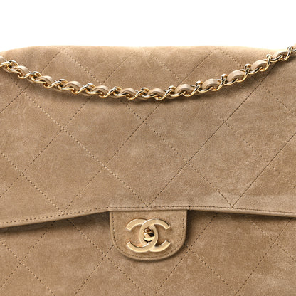 Chanel Suede Calfskin Souplissimo Maxi Flap Dark Beige 8 of 10