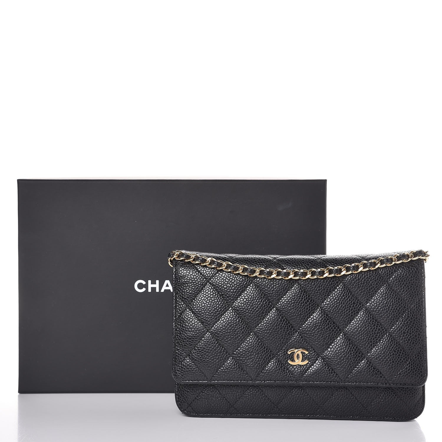 Chanel Caviar Quilted Wallet On Chain WOC Black 9 of 12