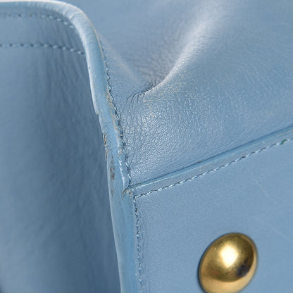 Saint Laurent Calfskin Medium Classic Y Cabas Blue Glacier 13 of 18