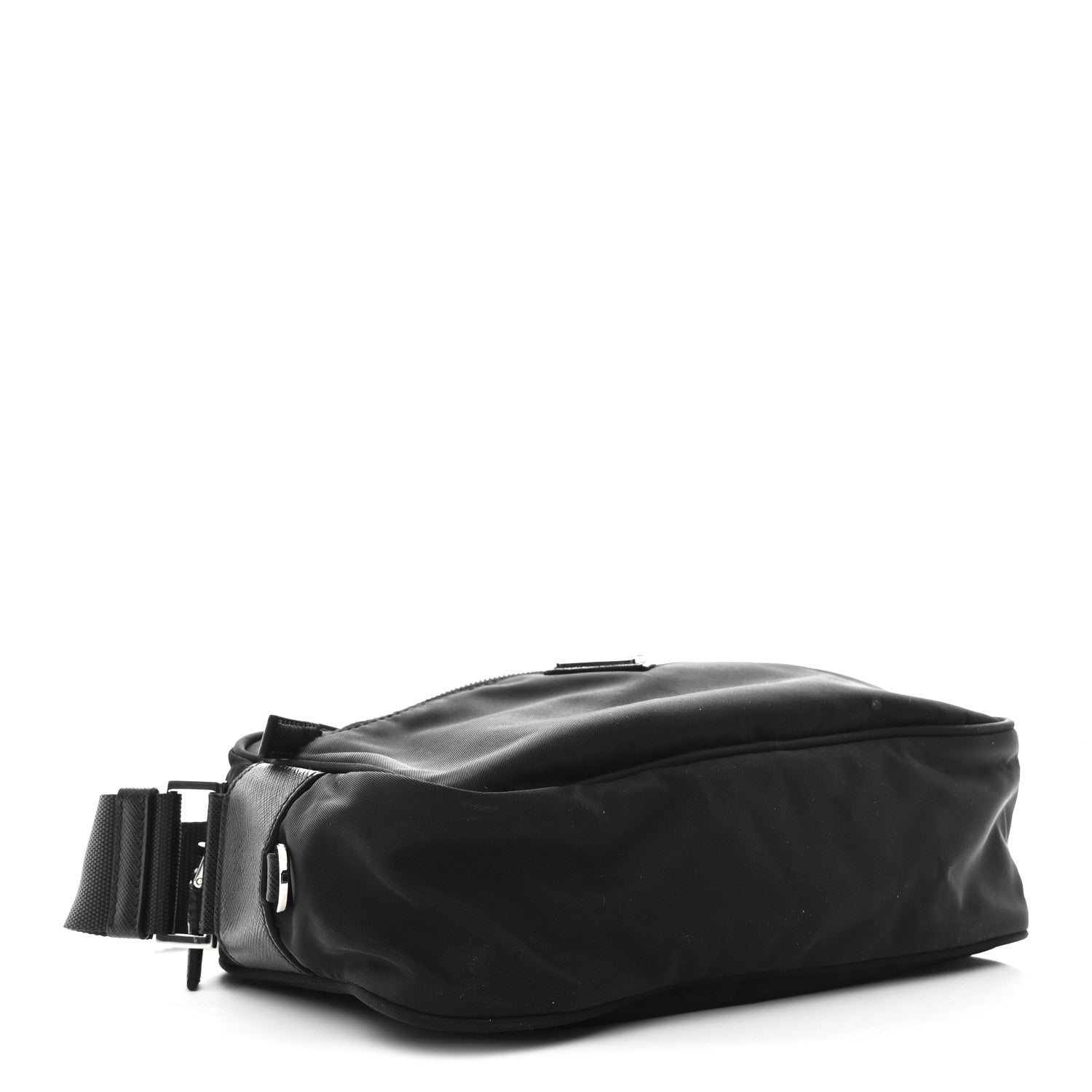 Prada Re-Nylon Vela Saffiano Pocket Double Zip Shoulder Bag Black 4 of 10