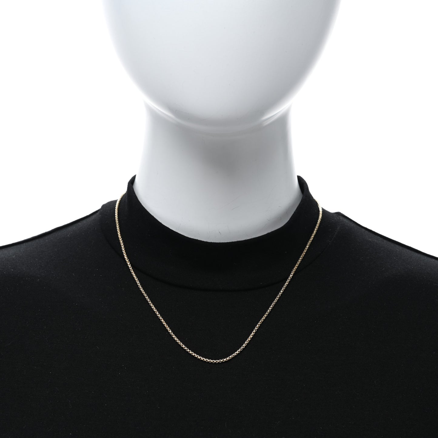 18K Yellow Gold 1.7mm Box Chain Necklace 18"