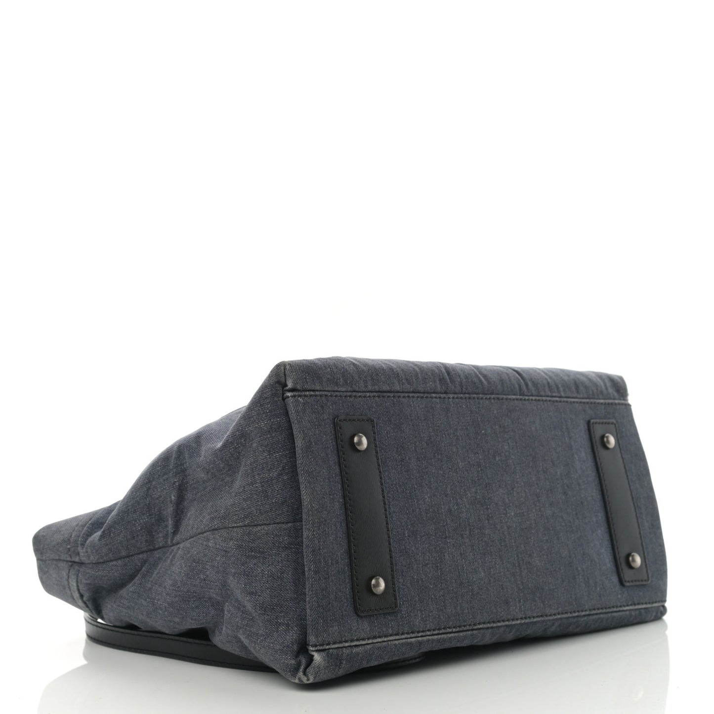 Denim CC Logo Tote Blue