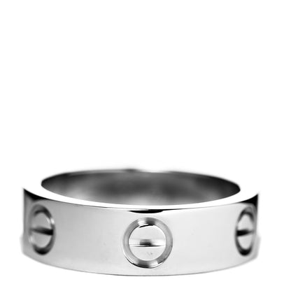 Cartier 18K White Gold 5.5mm LOVE Ring 50 5.25 3 of 4