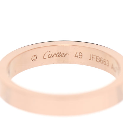 Cartier 18K Pink Gold Diamond 3mm C De Cartier Wedding Band Ring 49 5 4 of 5