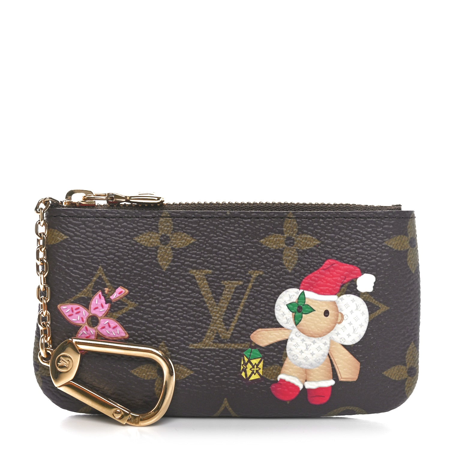 Louis Vuitton Monogram 2024 Christmas Animation Candy Factory Key Pouch Candy Red 1 of 7