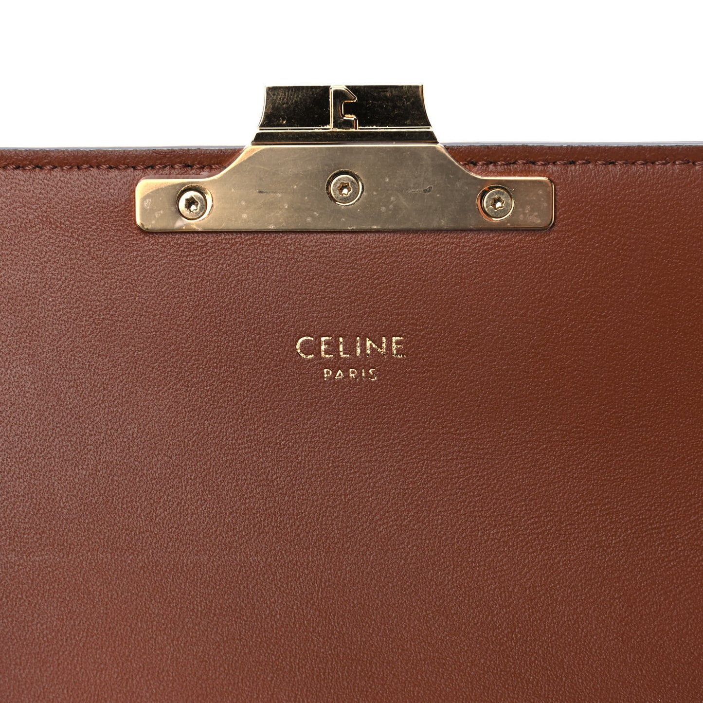 Canvas Calfskin Triomphe Shoulder Bag Tan
