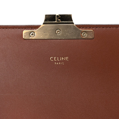 Celine Canvas Calfskin Triomphe Shoulder Bag Tan 6 of 11
