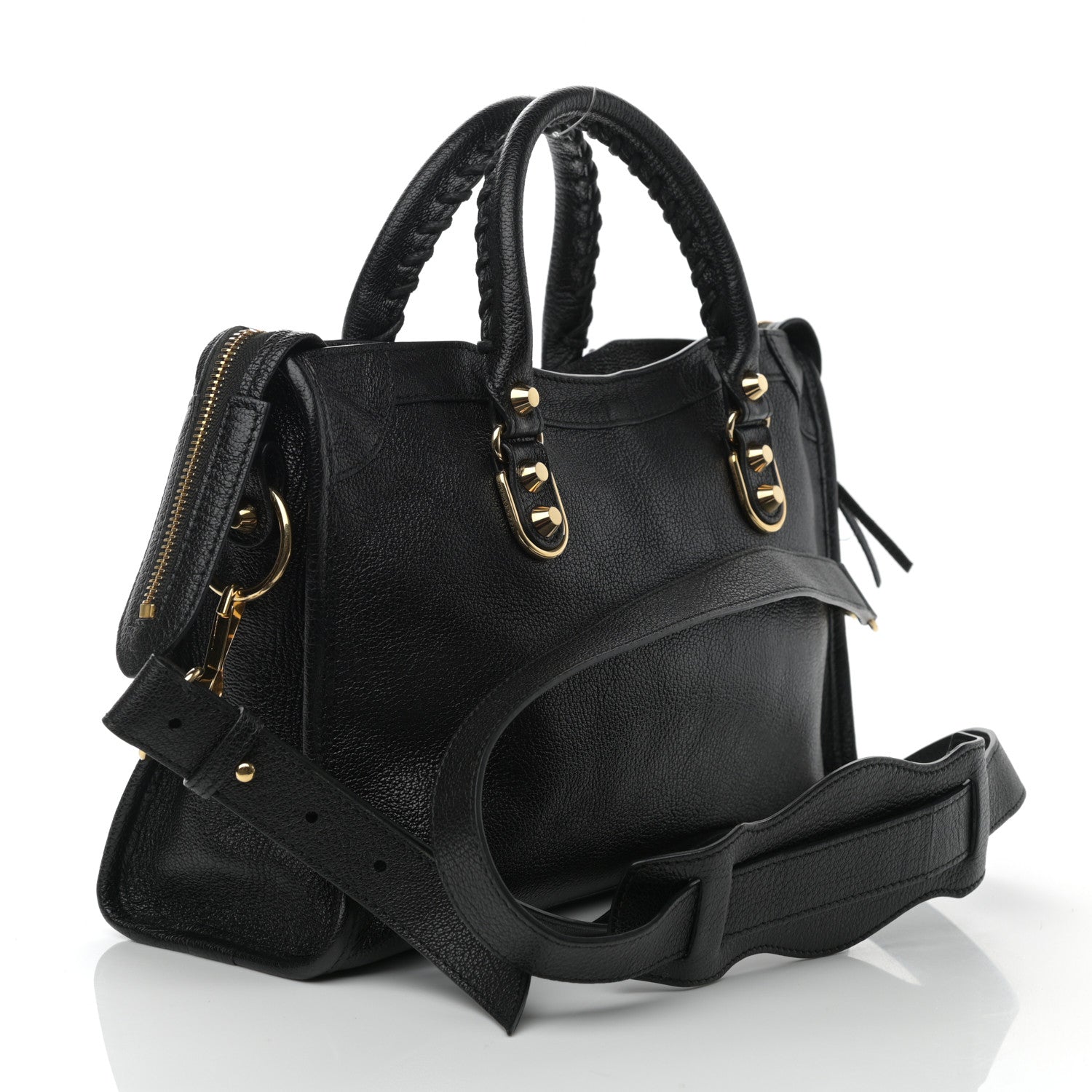 Balenciaga Chevre Gold Metallic Edge Hardware S City Black 3 of 10