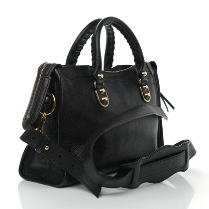 Balenciaga Chevre Gold Metallic Edge Hardware S City Black 3 of 10