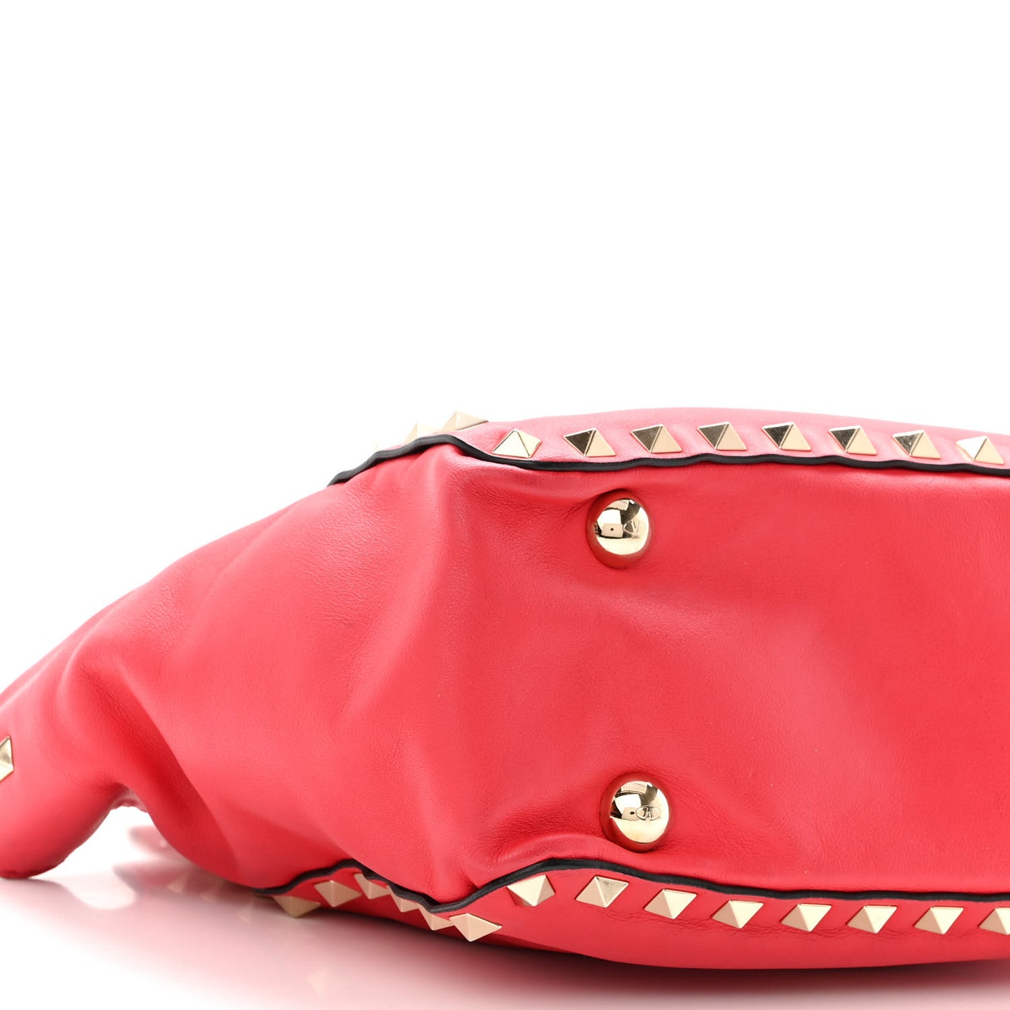 Vitello Mini Rockstud Tote Fragola