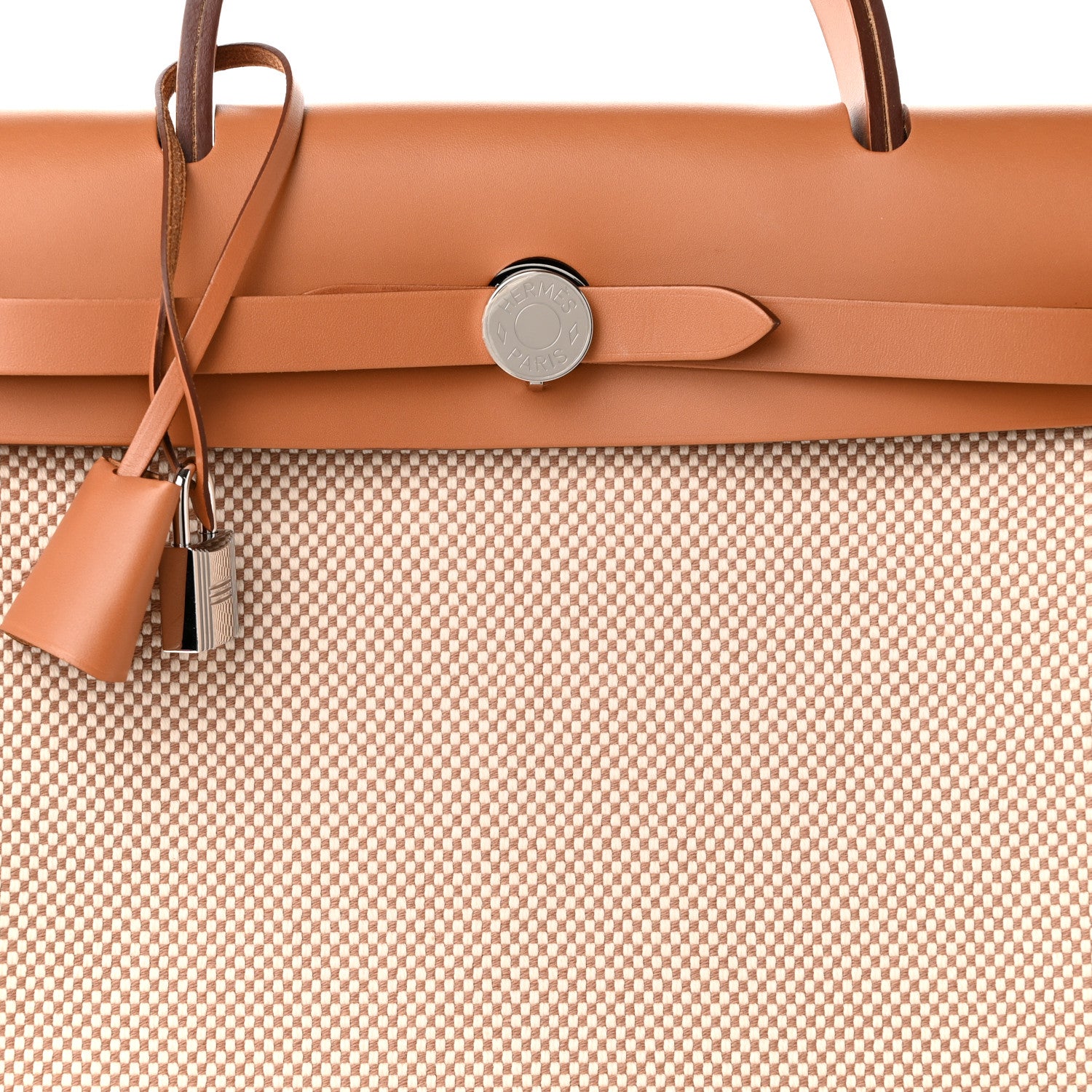 Hermes Vache Hunter Criss Viking Herbag Zip Retourne 31 PM Ecru Beige Naturel 8 of 11