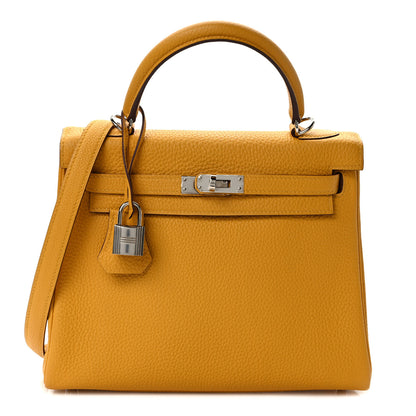 Hermes Togo Kelly Retourne 25 Jaune Ambre 1 of 11