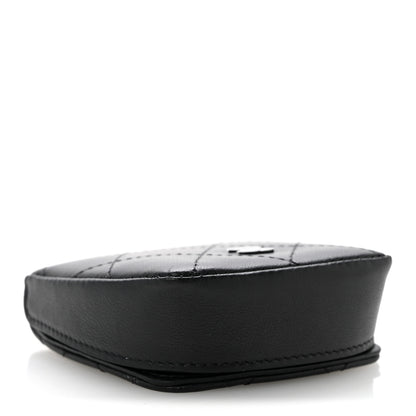 Chanel Goatskin Quilted Square Pouch Coin Purse So Black 4 of 8