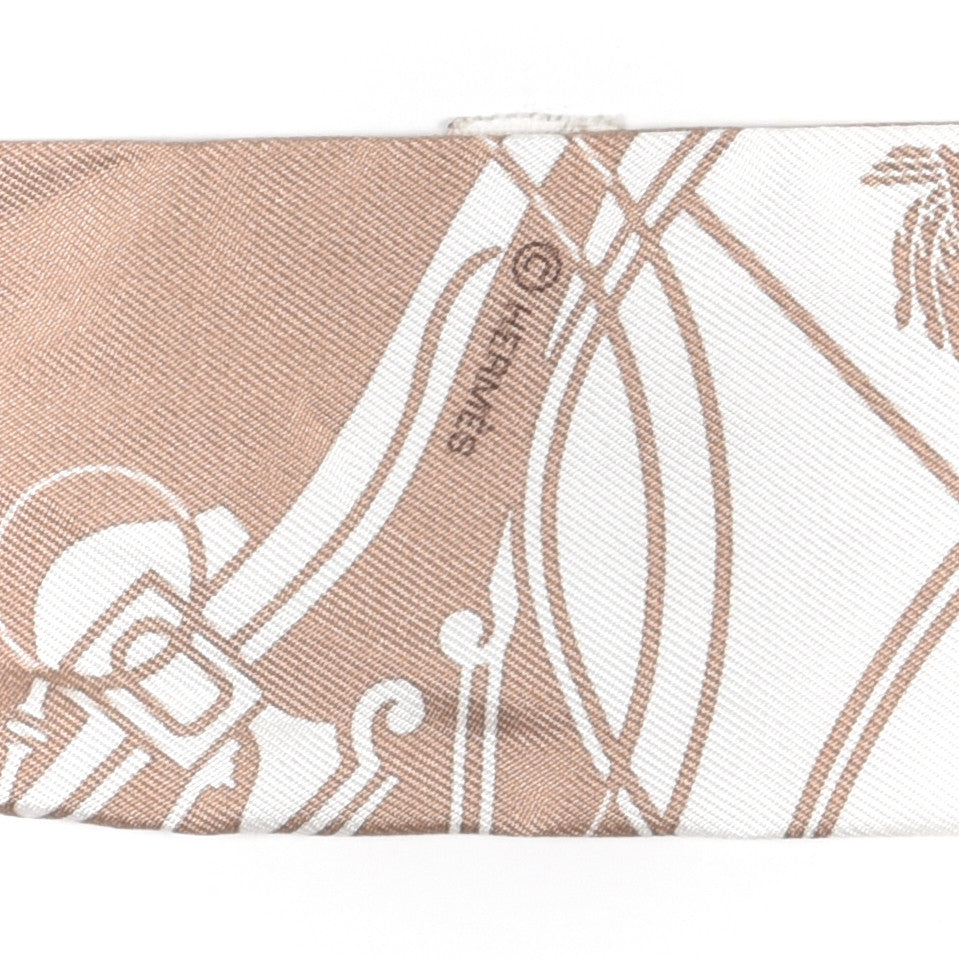 Silk Ex-Libris Twilly Beige White Caramel