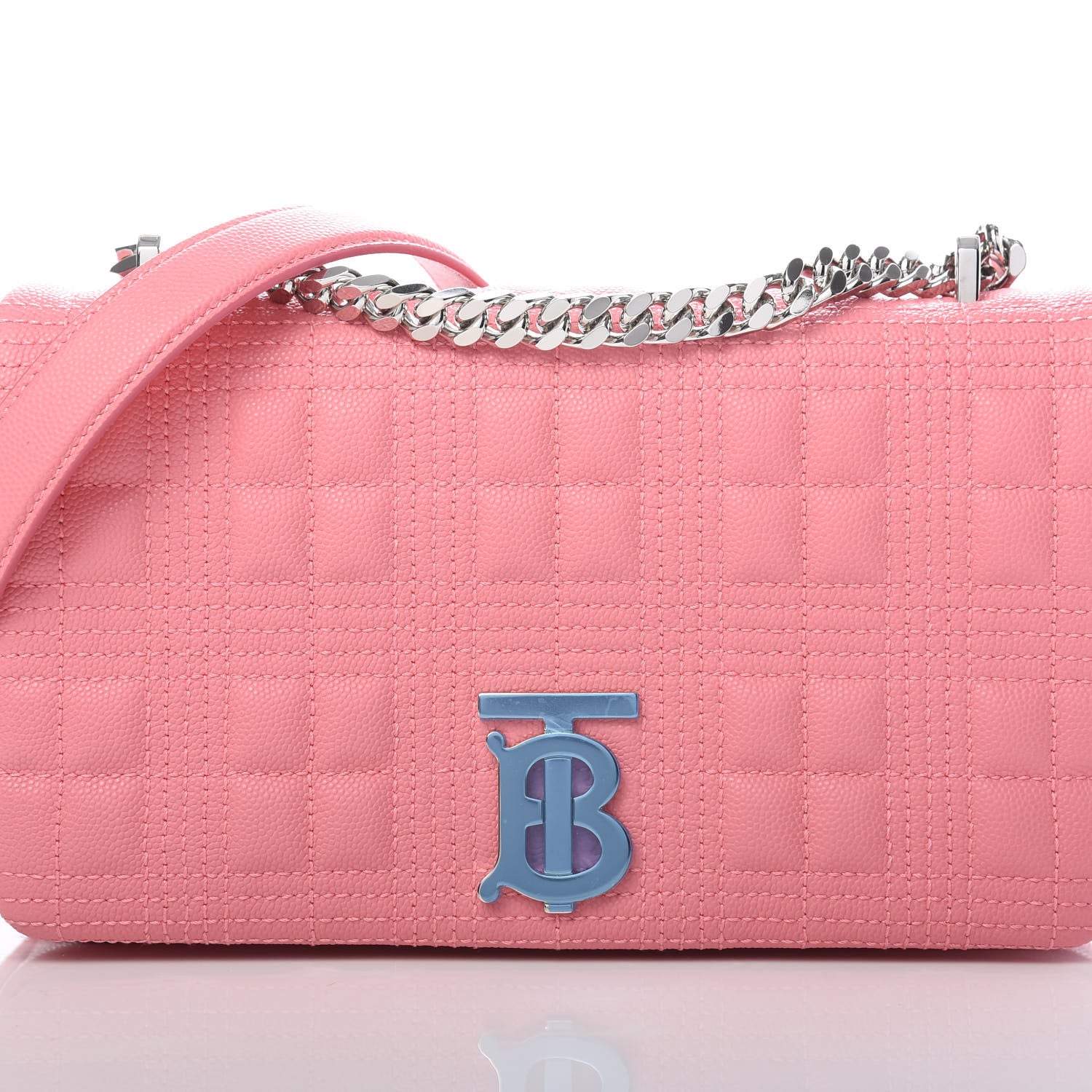 Burberry Lambskin Quilted Small Lola Bag Candy Floss 8 of 10