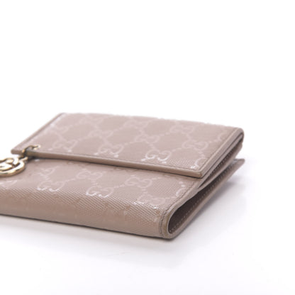Gucci Imprime Monogram GG Pierce French Flap Wallet Winter Rose 9 of 10