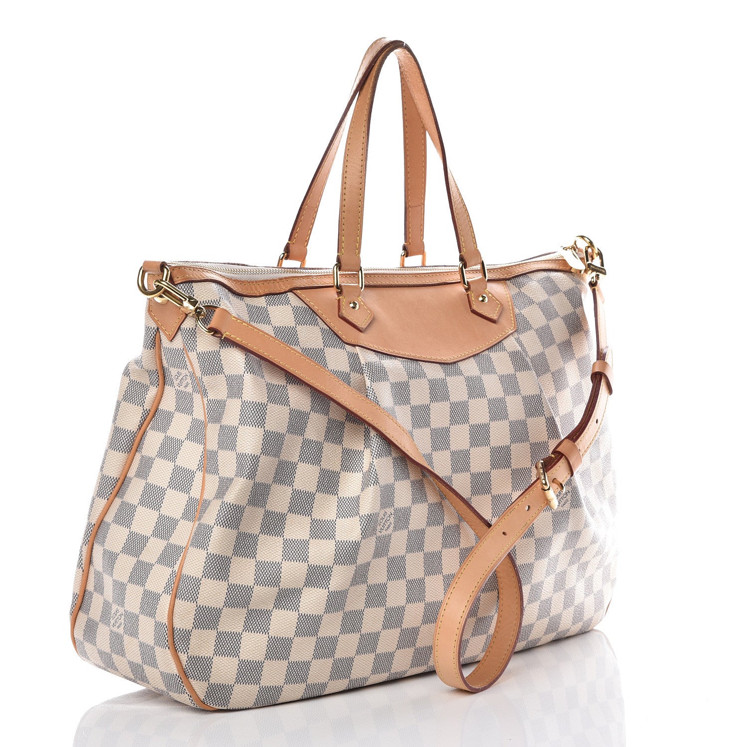 Louis Vuitton Damier Azur Siracusa GM 4 of 13