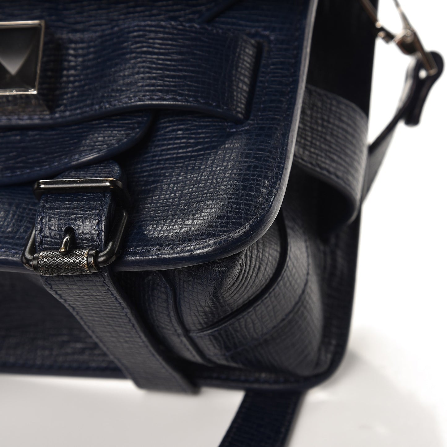Linosa Calfskin PS11 Classic Shoulder Bag Navy