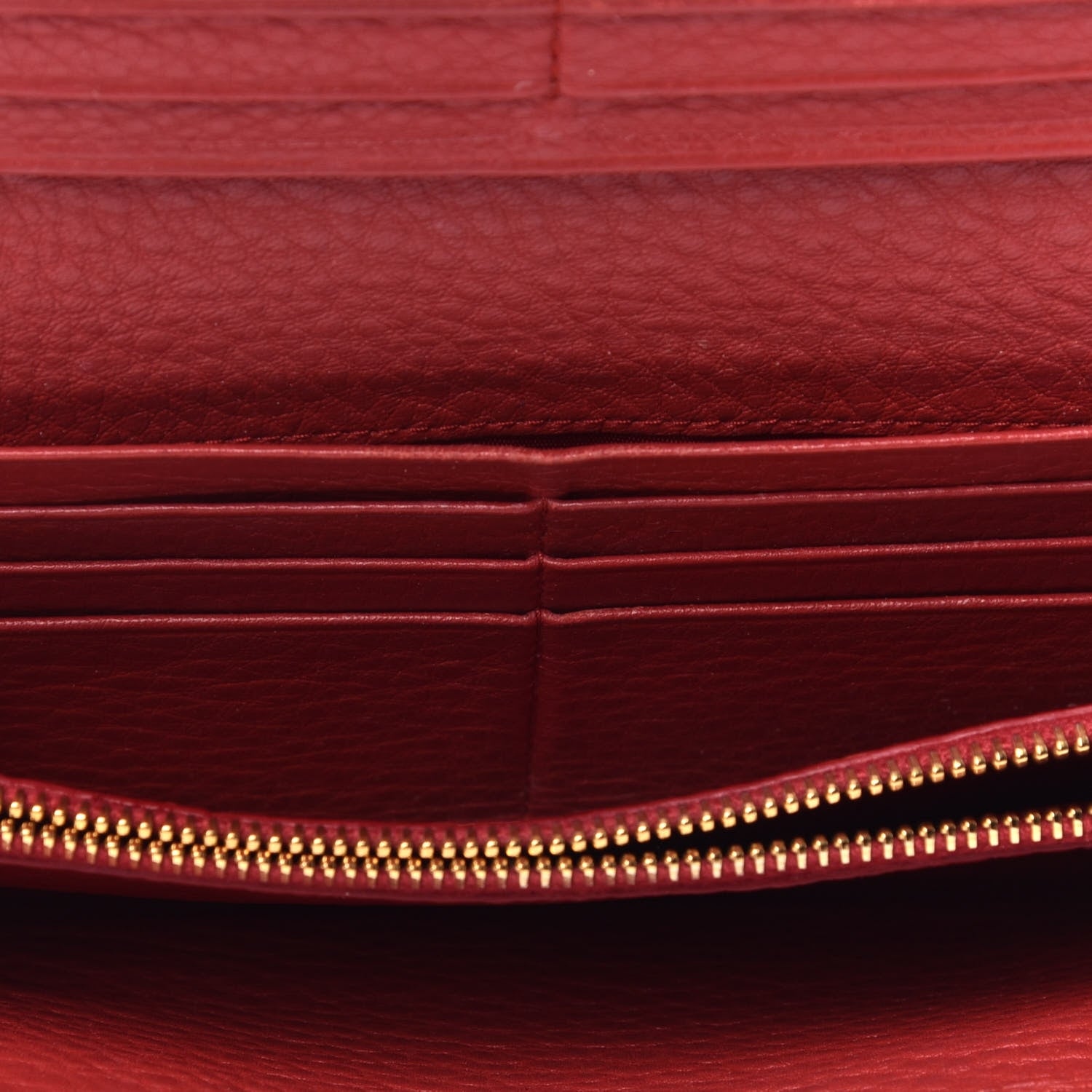 Prada Vitello Daino Continental Flap Wallet Rosso 5 of 7