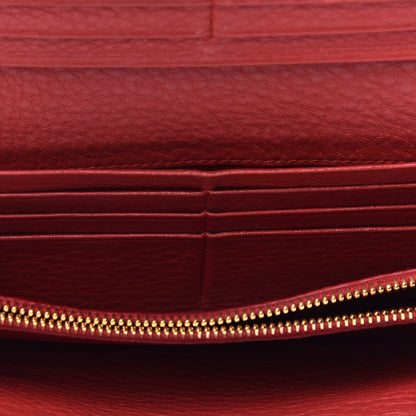 Prada Vitello Daino Continental Flap Wallet Rosso 5 of 7