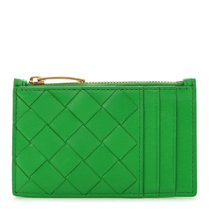 Bottega Veneta Nappa Intrecciato Zipped Card Case Parakeet 1 of 6