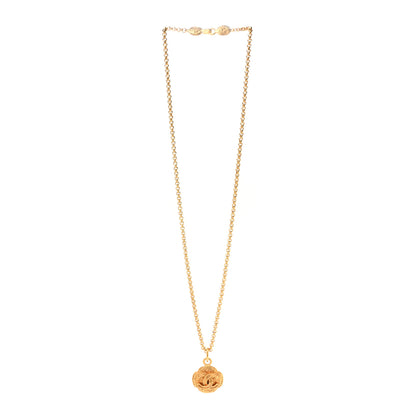 Chanel Metal CC Medallion Chain Necklace Gold 2 of 5