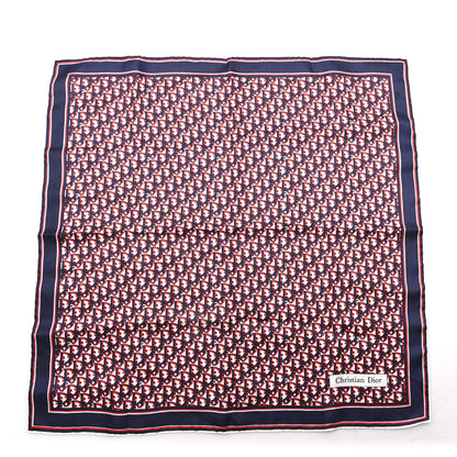 Christian Dior Silk Oblique Scarf Blue Red 1 of 3