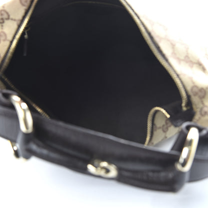 Gucci Monogram Medium Horsebit Chain Hobo Dark Brown 5 of 11