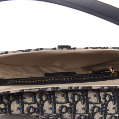 Christian Dior Oblique Saddle Bag Blue 5 of 11
