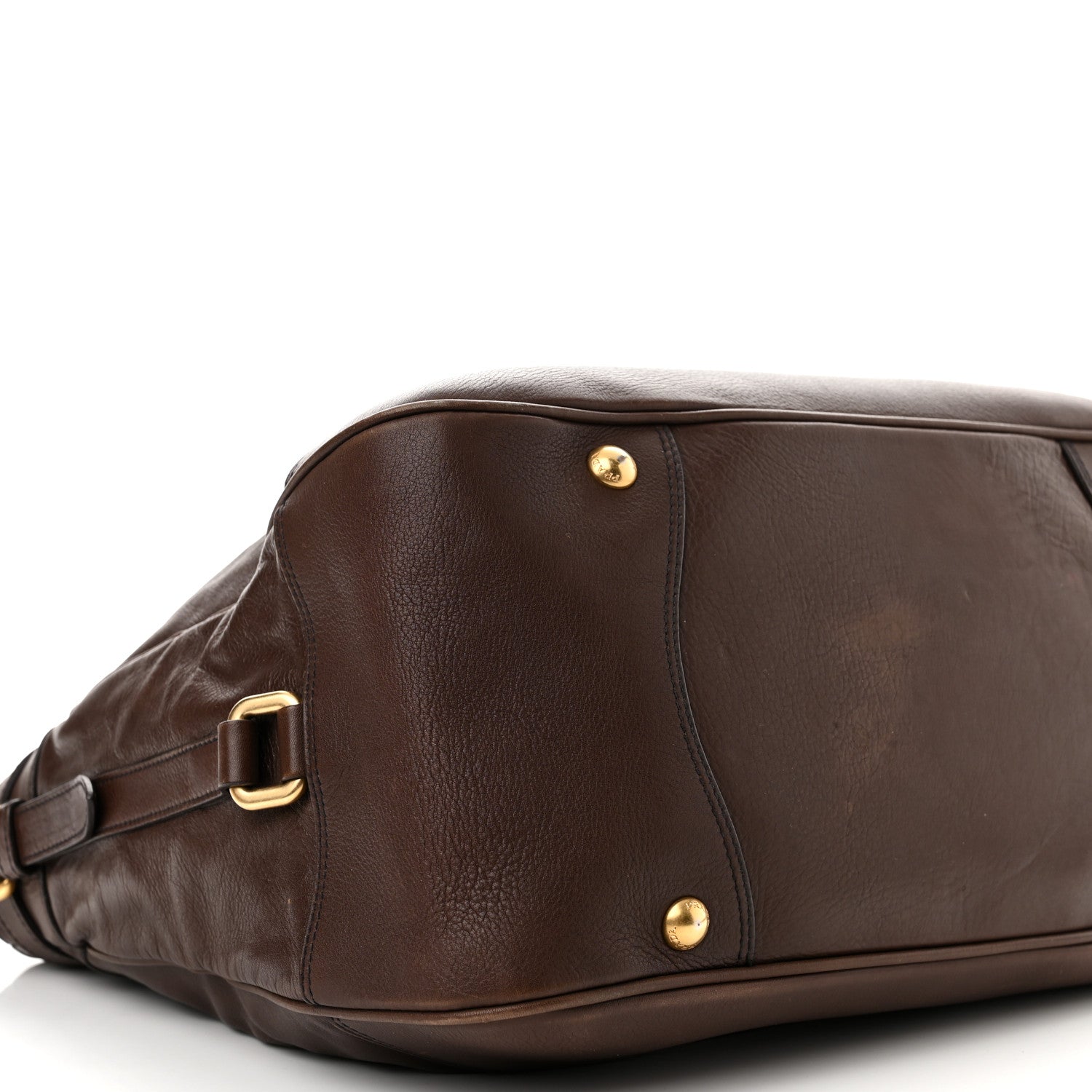 Prada Cervo Belted Hobo Brown 10 of 13