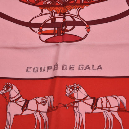 Hermes Silk Coupe De Gala Scarf 90 Rose Pale Rouge Fuchsia 3 of 6