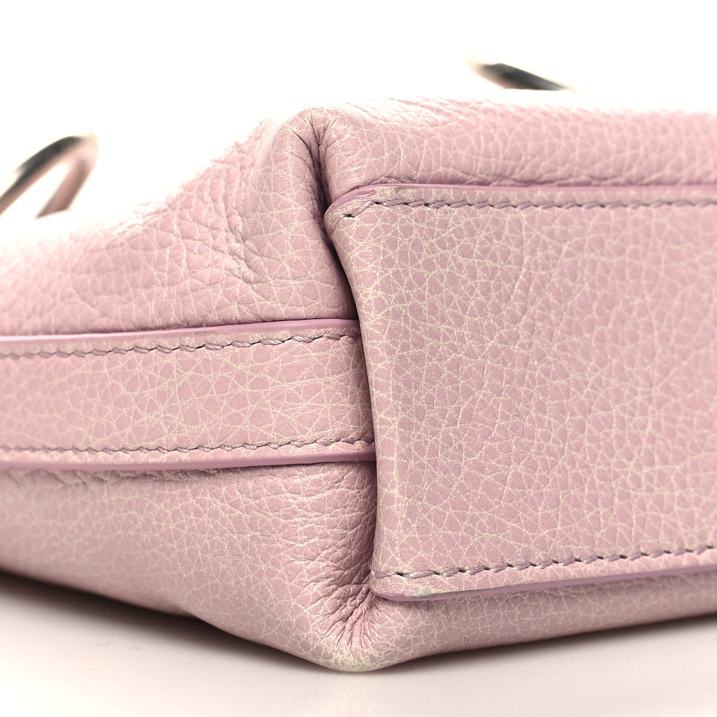 Tumbled Calfskin Medium Voyou Bag Old Pink